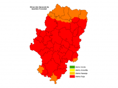 Nivel de alerta de peligro de incendios forestales (NAPIF) 13/08/2025