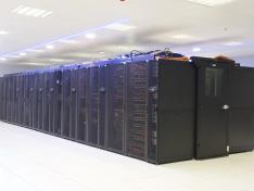 Imagen del Centro de Proceso de Datos en el edificio de AST en el parque Tecnológico Walqa, en Huesca.