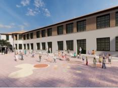 Recreación de la futura Escuela Infantil Nuestra Señora del Carmen de Calatayud.