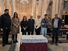 Los técnicos de la Dirección General de Patrimonio Cultural han visitado este miércoles la Catedral de Barbastro, junto a representantes del Ayuntamiento y el Obispado, con motivo del inicio de las obras.