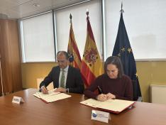 Firma del convenio de colaboración entre el Departamento de Sanidad del Gobierno de Aragón y la Sociedad de San Vicente de Paúl