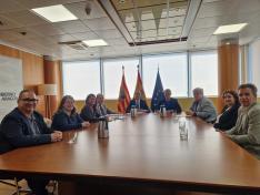 El consejero de Sanidad en funciones, José Luis Bancalero Flores, se reúne con la Federación Española de Enfermedades Raras.