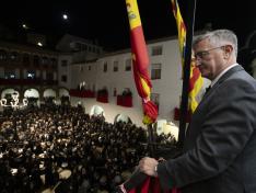 El consejero Blasco, en el acto de Romper la Hora de Híjar.