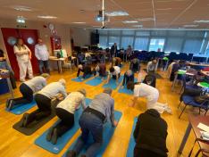 Imagen de una de las sesiones de la Escuela de Pacientes Ostomizados celebradas en el Hospital Universitario Obispo Polanco.