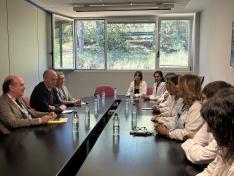 El consejero  se ha reunido hoy con el equipo directivo del Sector sanitario de Barbastro en su visita al Hospital