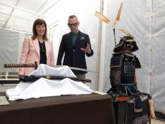 Presentación del sable japonés del siglo XIV que se suma a la colección de arte asiático del Museo de Zaragoza.