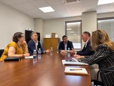 De izquierda a derecha, la consejera de Agricultura, Arancha Simón; Gustavo Lázaro, el vicepresidente Alejandro Nolasco, Alberto Pérez Millán y la directora general Amparo Cuéllar