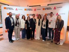 Las delegaciones aragonesa y belga en el Día Mundial de la tapa en Bruselas.