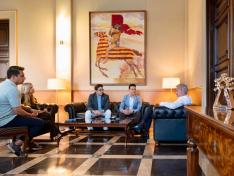 La reunión se ha celebrado en el despacho del presidente en el Edificio Pignatelli.