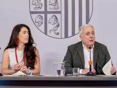 Octavio López ha comparecido en rueda de prensa junto a la directora general de Vivienda, María Pía Canals.