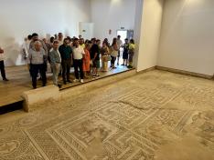 Visita a la villa romana de La Malena, en Azuara.