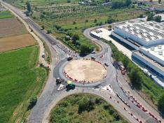 La nueva rotonda de la A-202 en Calatayud ha entrado en funcionamiento.