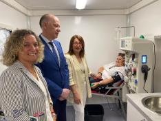 El consejero de Sanidad, Ángel Sanz, en la presentación de la primera Unidad de Donación de Plasma de Aragón