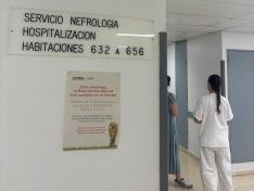 En el Servet se han colocado carteles para informar del servicio gratuito de televisión durante el partido de la Final