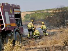 Operativo INFOAR durante la extinción de un incendio forestal