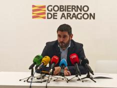 El vicepresidente Nolasco, durante una rueda de prensa en el mes de julio de este año