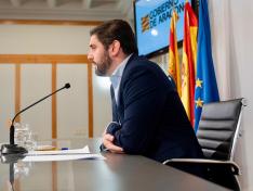 Alejandro Nolasco, en sala de prensa