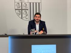 Alejandro Nolasco, en sala de prensa en la presente legislatura