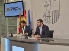 Alejandro Nolasco y David Sainz, en sala de prensa