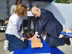 El consejero de Sanidad asiste al Día de la Parada Cardiaca, en el campus de San Francisco de la Universidad de Zaragoza