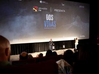 El presidente Azcón asiste a la premier del documental "Dos vidas. Atentado en Sallent".