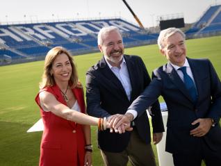 La Nueva Romareda suscribe con Ibercaja un acuerdo de denominación de los dos estadios durante una década.