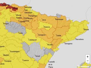 Avisos por temperaturas máximas en Aragón (15/08)