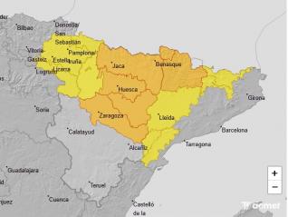 Ampliación del avisou por lluvias y tormentas.