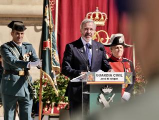 El presidente Azcón ha participado, en Zaragoza, en la celebración de la patrona de la Guardia Civil.