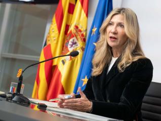 Mar Vaquero, en la rueda de prensa tras el Consejo de Gobierno de hoy