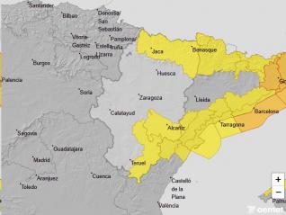 Aviso de nivel amarillo por nevadas en Gúdar y Maestrazgo hasta las 18.00 horas de mañana martes.