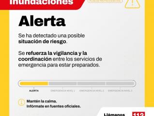 Activada la fase de Alerta del Plan de Inundaciones