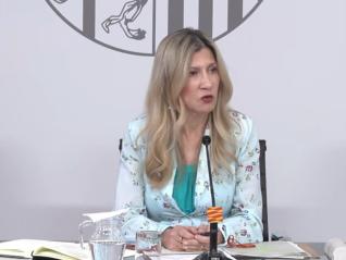 La vicepresidenta y portavoz del Gobierno, Mar Vaquero, en la rueda de prensa posterior al Consejo de Gobierno