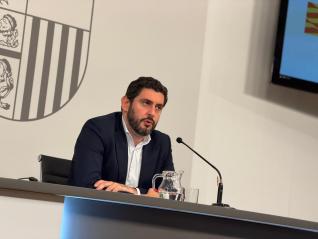 Alejandro Nolasco, en sala de prensa en una imagen de esta legislatura