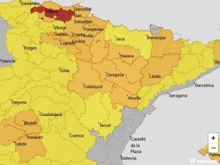 Avisos de nivel naranja y amarillo por temperaturas máximas