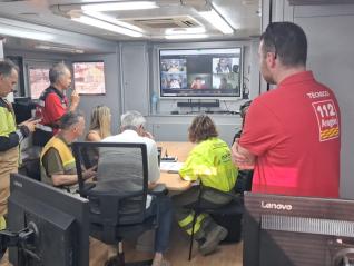 El presidente participa en la reunión del CECOPI desde el Puesto de Mando Avanzado.
