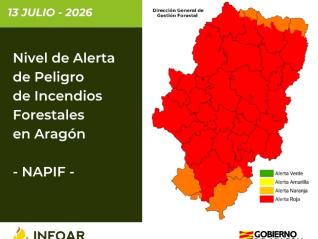 Nivel de Alerta de Peligro de Incendios Forestales (NAPIF) 13/7/26