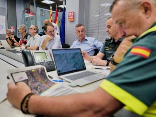 Seguimiento del CECOPI en la Sala de Crisis del 112 Aragón