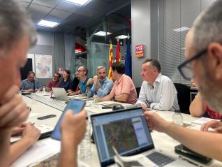 Reunión del CECOPI esta tarde en la Sala de Crisis del 112.