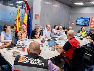 Reunión del Cecopi este viernes por la tarde en la Sala de Crisis del 112 Aragón