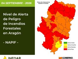 Nivel de Alerta de Peligro de Incendios Forestales (NAPIF) 04/9/26. INFOAR