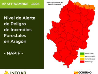 Nivel de Alerta de Peligro de Incendios Forestales (NAPIF) 07/09/26. INFOAR