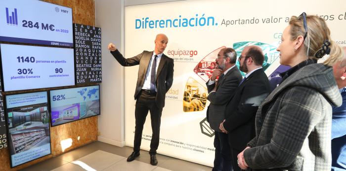 Lambán visita a la empresa HMY YUDIGAR de Cariñena