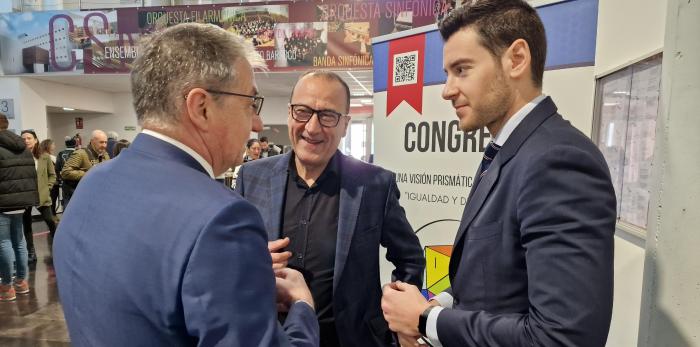 Felipe Faci, Mariano Soriano y Fernando Molinero (director general del Consejo Superior de Deportes)