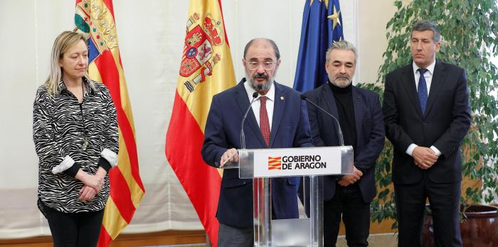 El Presidente Lambán recibe a unos inversores que presentan su proyecto
