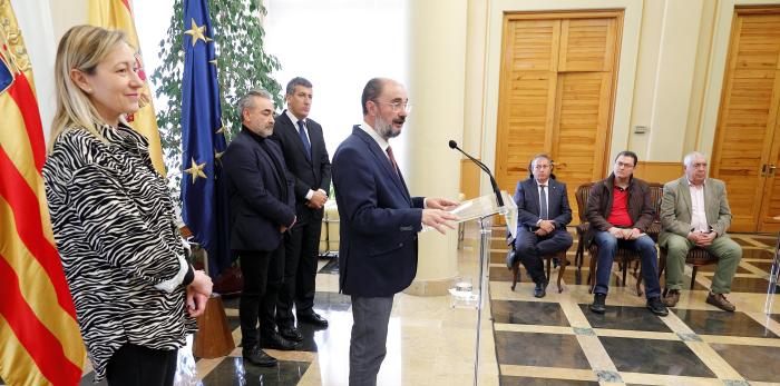El Presidente Lambán recibe a unos inversores que presentan su proyecto
