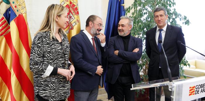 El Presidente Lambán recibe a unos inversores que presentan su proyecto