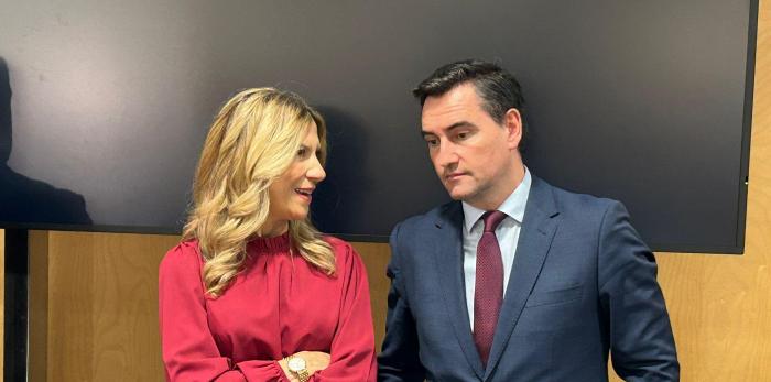 Mar Vaquero e Ignacio Barquero han asistido este lunes al Consejo de Política Fiscal y Financiera