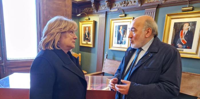 La consejera de Presidencia ha visitado hoy Calatayud.