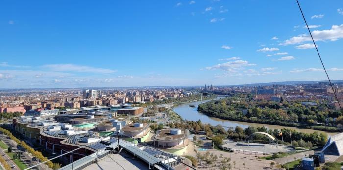 Vistas de Zaragoza desde lo alto de la Torre del Agua.